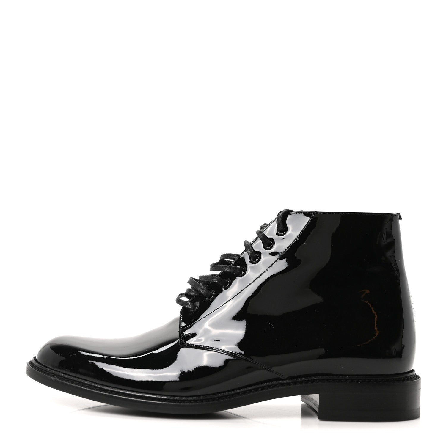 Saint Laurent Vernice Grupy Mens Army 20 Lace Up Boots 45 Black 1 of 9