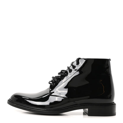 Saint Laurent Vernice Grupy Mens Army 20 Lace Up Boots 45 Black 1 of 9