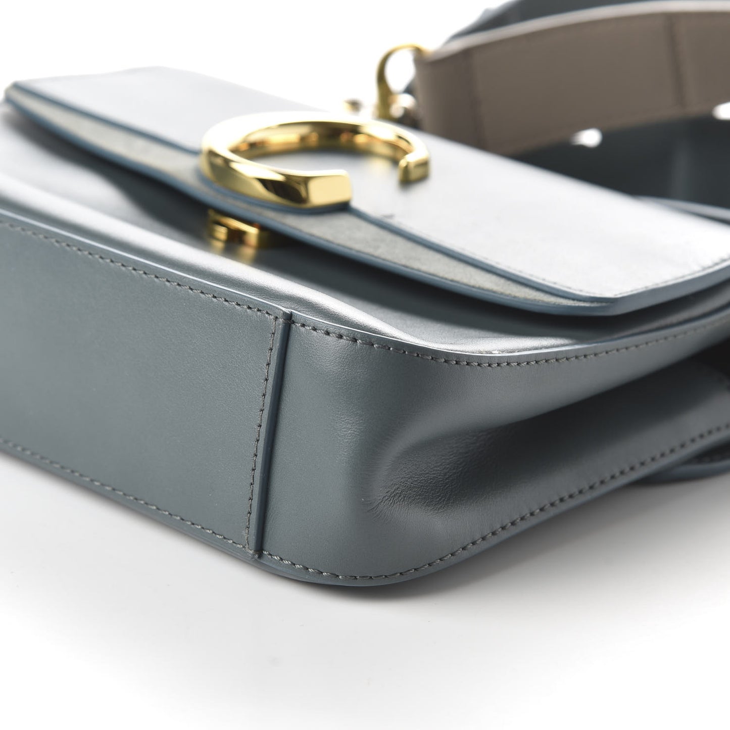 Calfskin Small C Double Carry Cloudy Blue