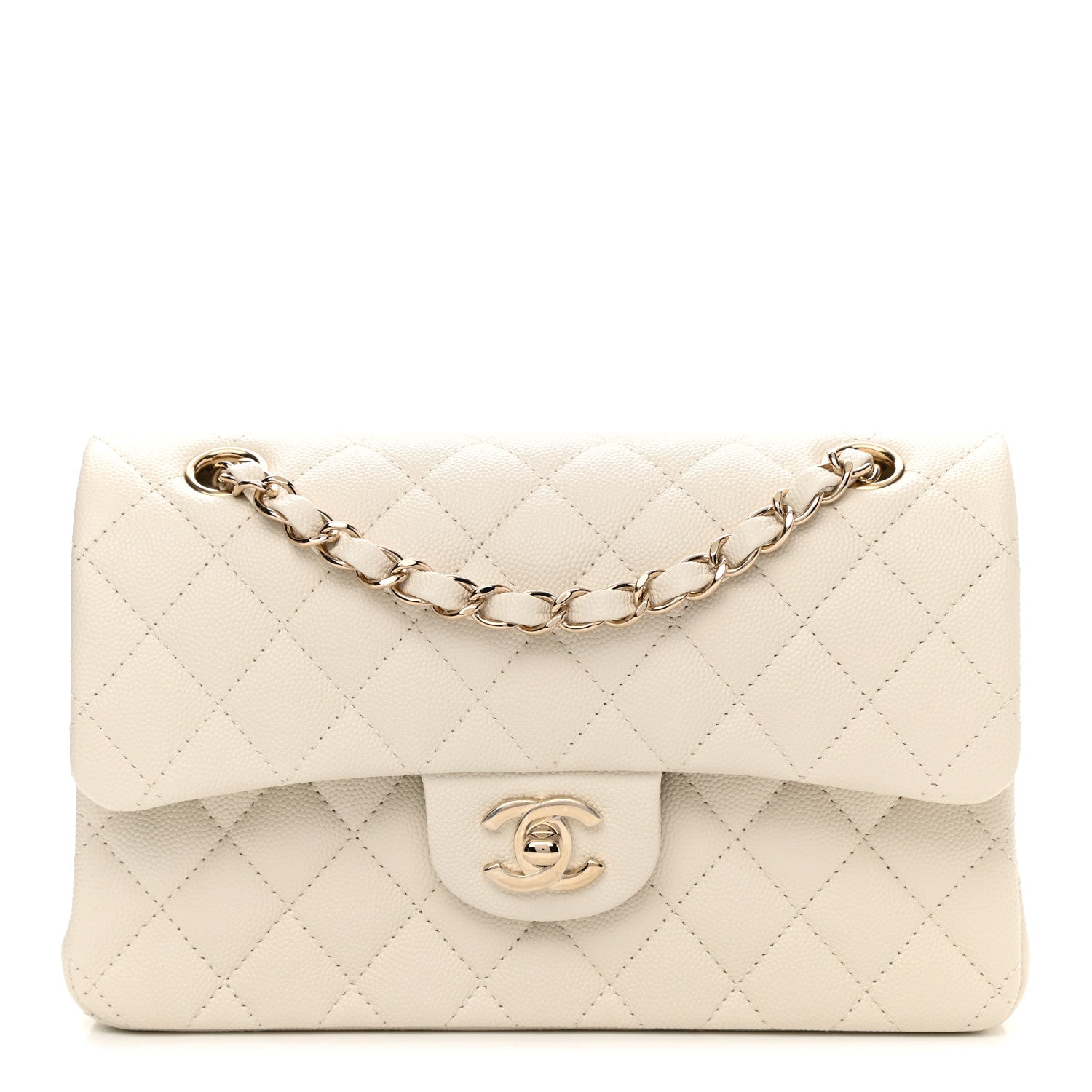 Chanel Caviar Quilted Small Double Flap White 1 of 11