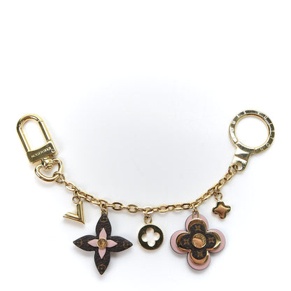 Louis Vuitton Brass Monogram Blooming Flowers Bag Charm Key Holder Rose Ballerine 1 of 5