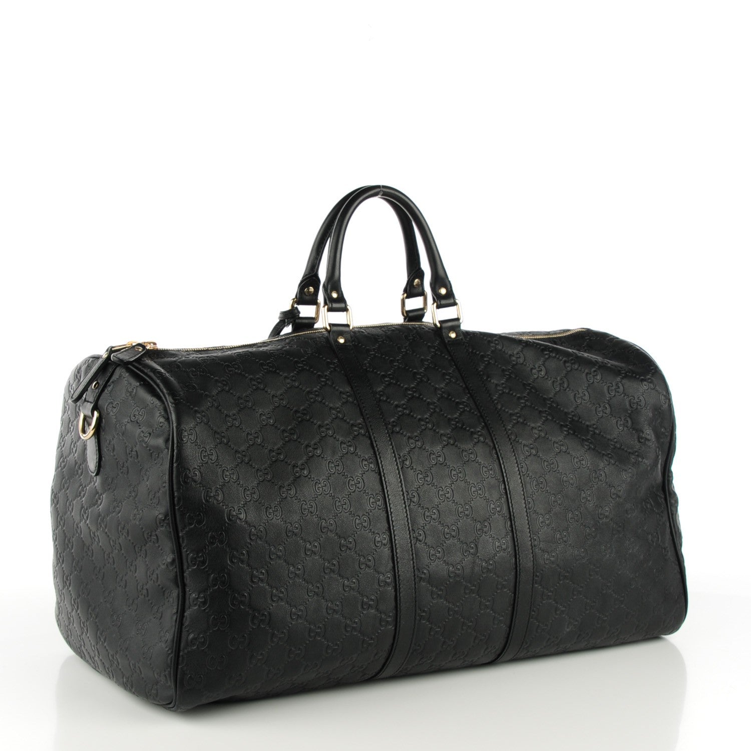 Gucci Guccissima Large Carry On Duffle Black 3 of 7