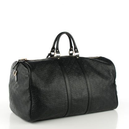 Gucci Guccissima Large Carry On Duffle Black 3 of 7