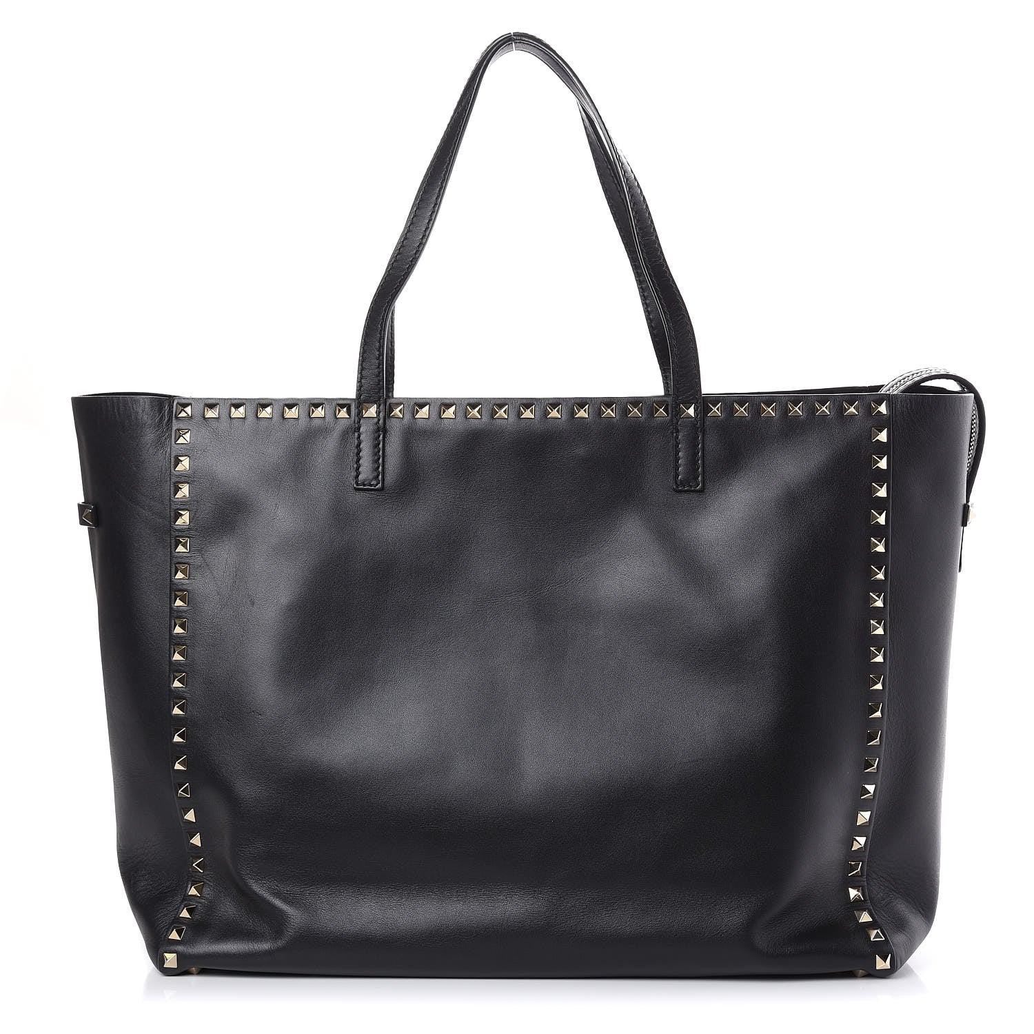 Valentino Garavani Vitello Large Rockstud Crossbody Tote Black 1 of 12