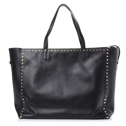 Valentino Garavani Vitello Large Rockstud Crossbody Tote Black 1 of 12