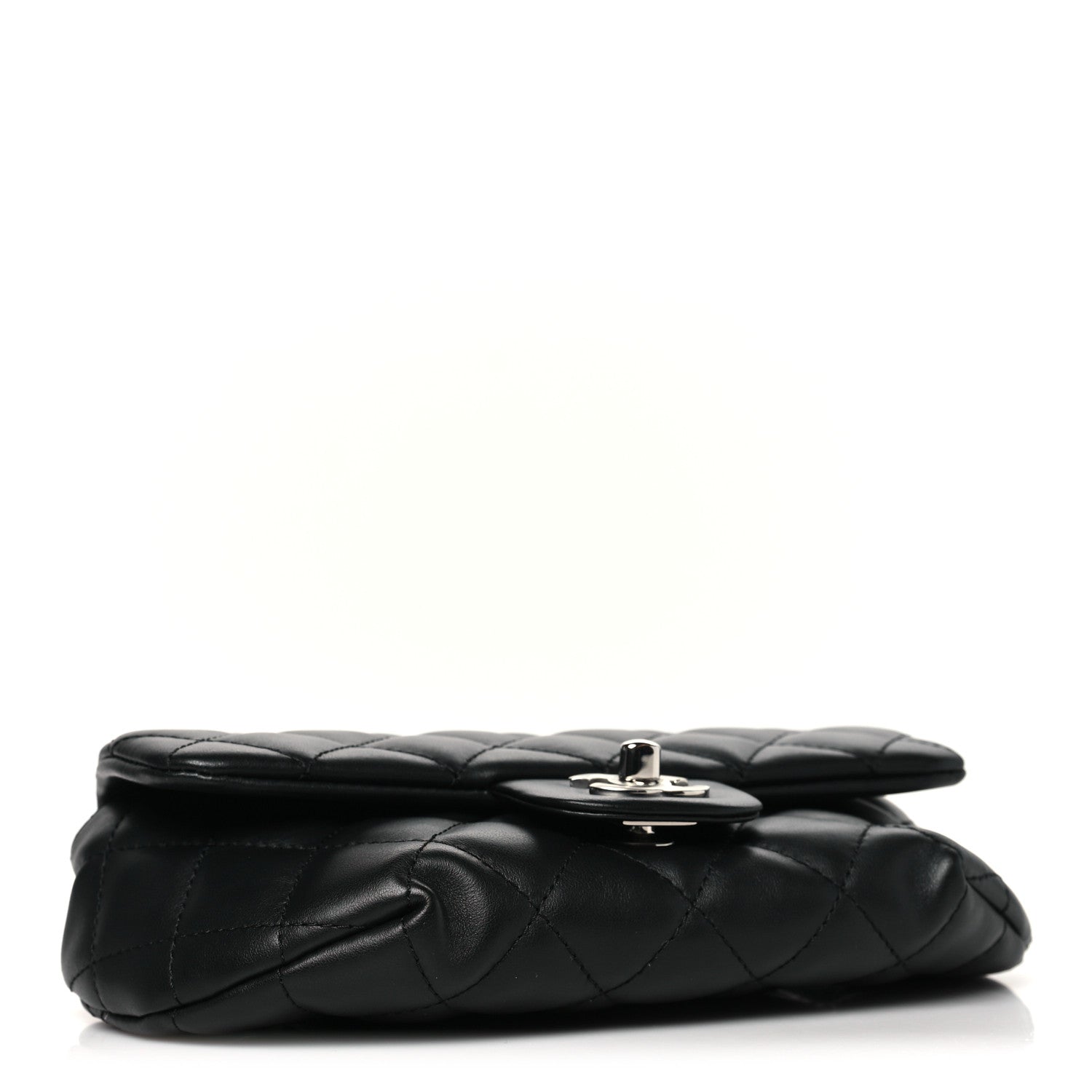 Chanel Calfskin Quilted CC Uniform Flap Belt Bag Black 4 of 11