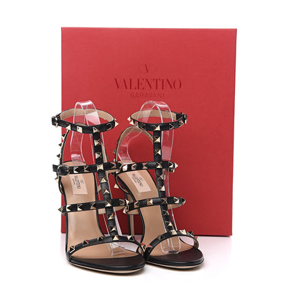 Valentino Garavani Nappa Rockstud Gladiator 105mm Sandals 38.5 Black 8 of 8