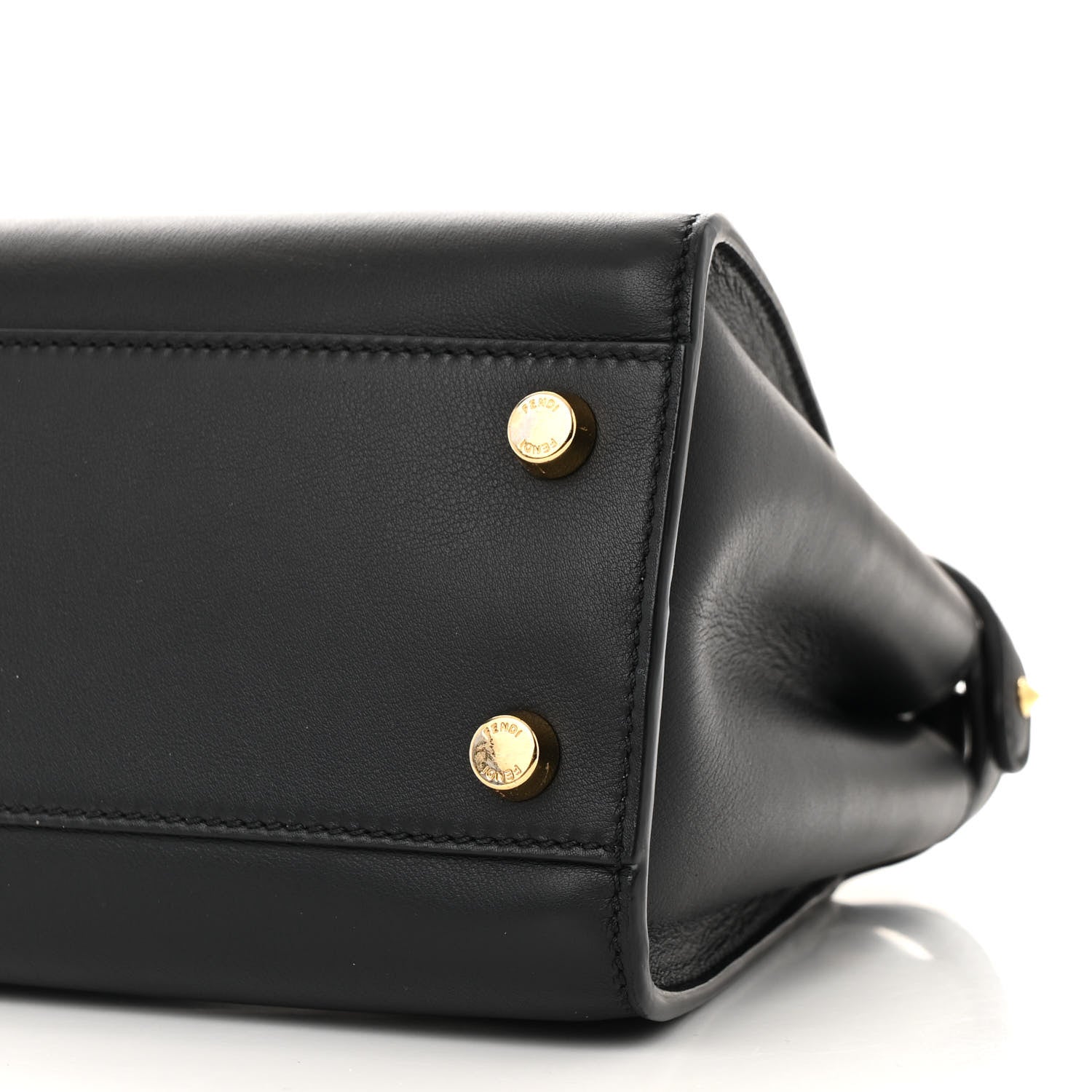 Fendi Vitello Tahiti Burro Medium Peekaboo Iconic Essentially Satchel Black Corda 11 of 14