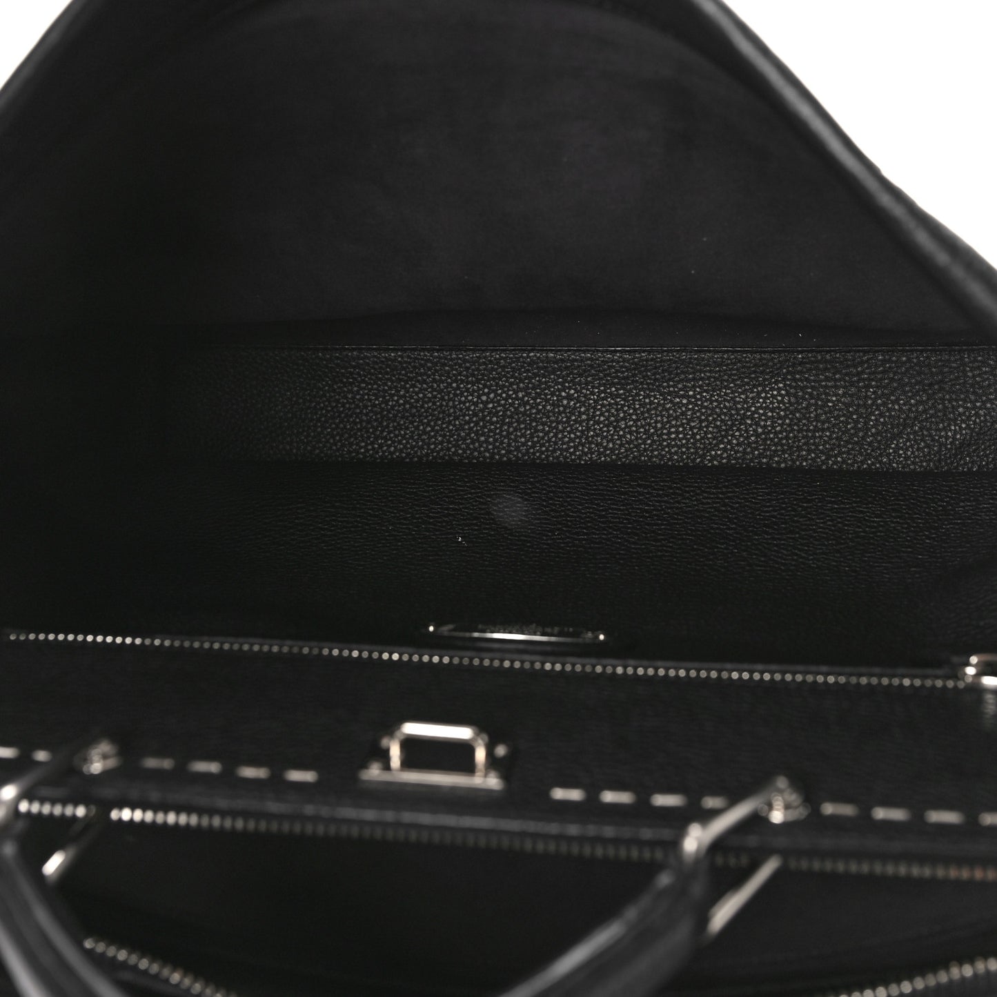 Cuoio Romano Selleria Metal Stitch Large Mens Peekaboo Iconic Essential Satchel Black