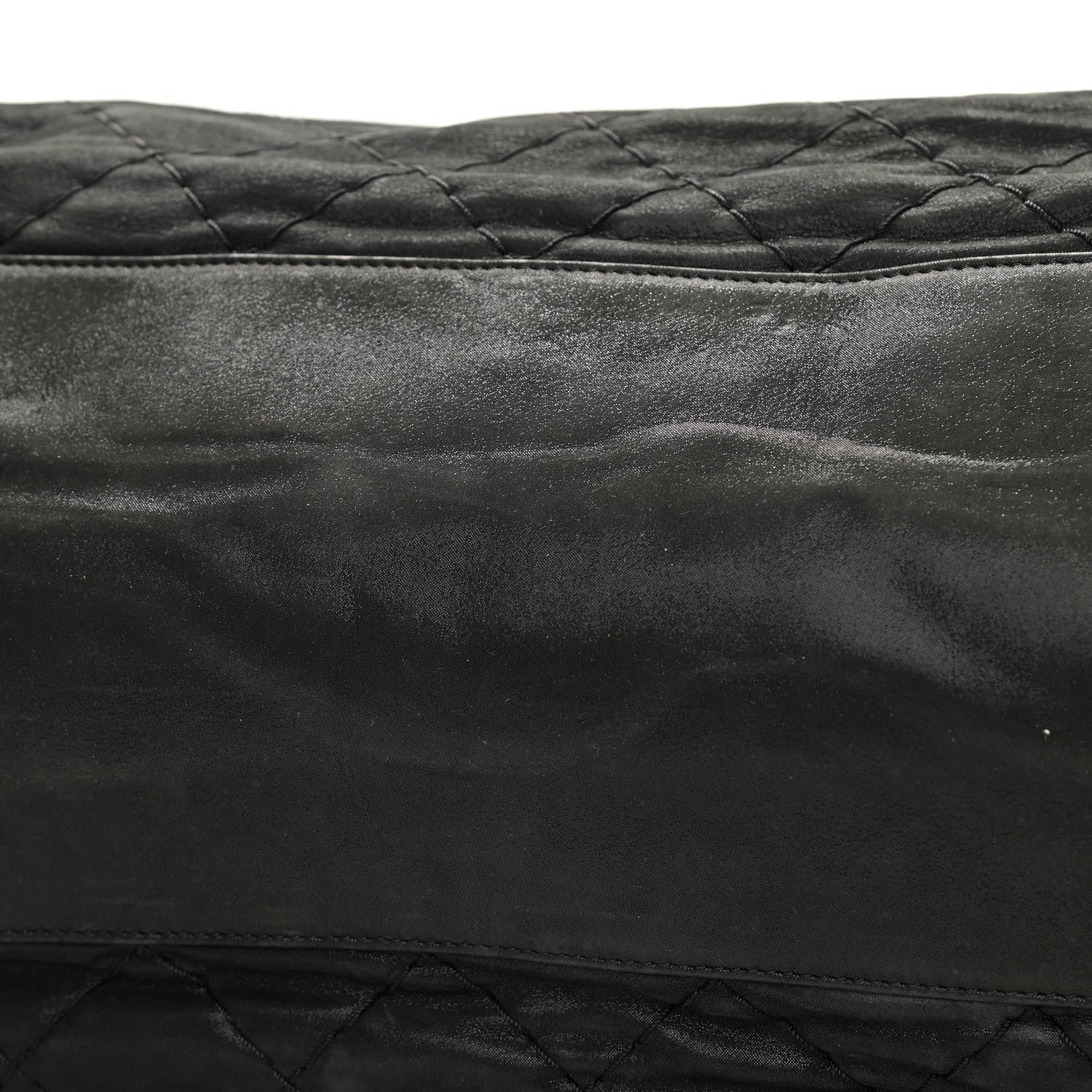 Chanel Iridescent Calfskin Extra Large Just Mademoiselle Bowling Bag Black 9 of 9