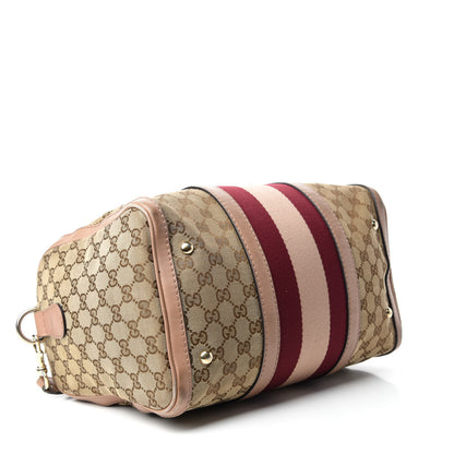 Gucci Monogram Vintage Web Medium Boston Pink 4 of 22