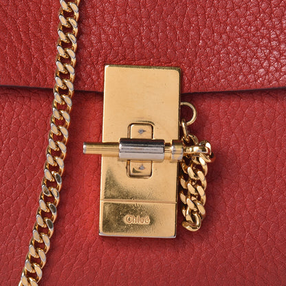 Chloe Grained Lambskin Nano Drew Shoulder Bag Intense Red 12 of 12