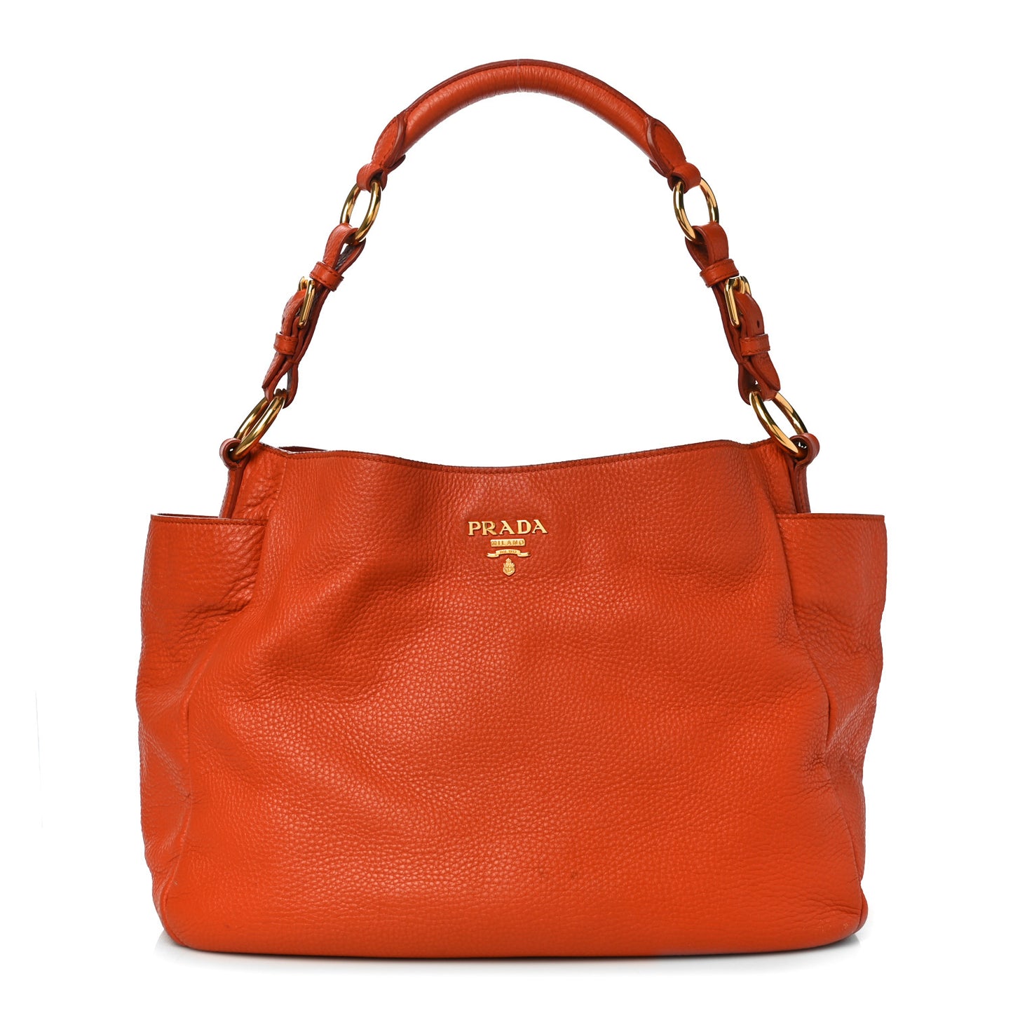 Vitello Daino Side Pocket Hobo Papaya