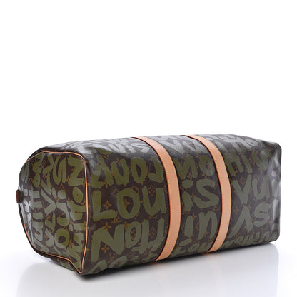 Louis Vuitton Graffiti Keepall 50 Kaki 4 of 11