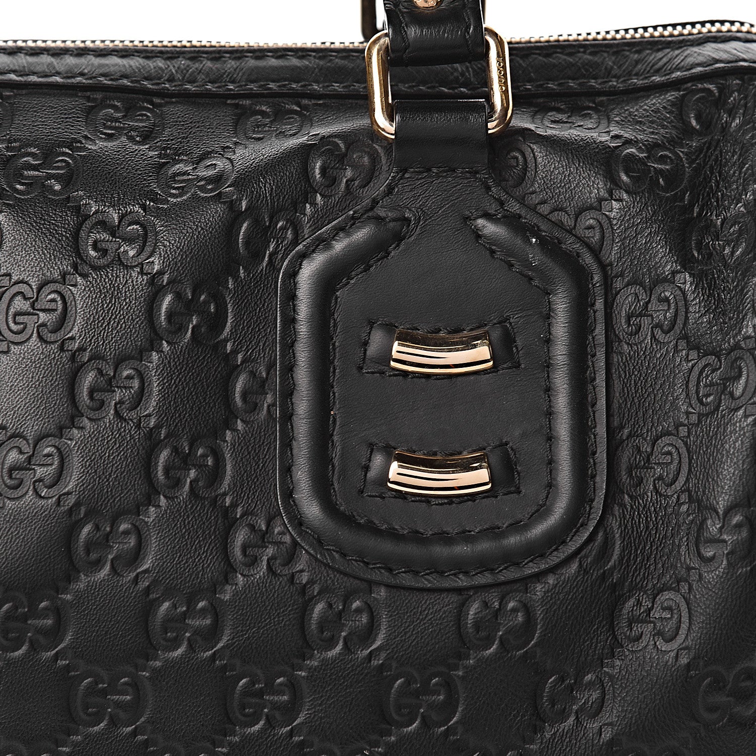 Gucci Guccissima Medium Techno Tag Boston Black 10 of 10