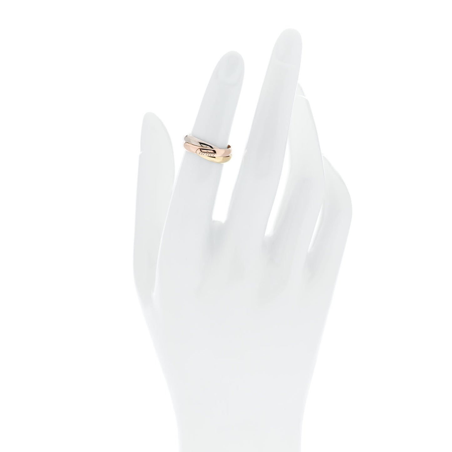 18K Pink Yellow White Gold Small Trinity Ring 47 4