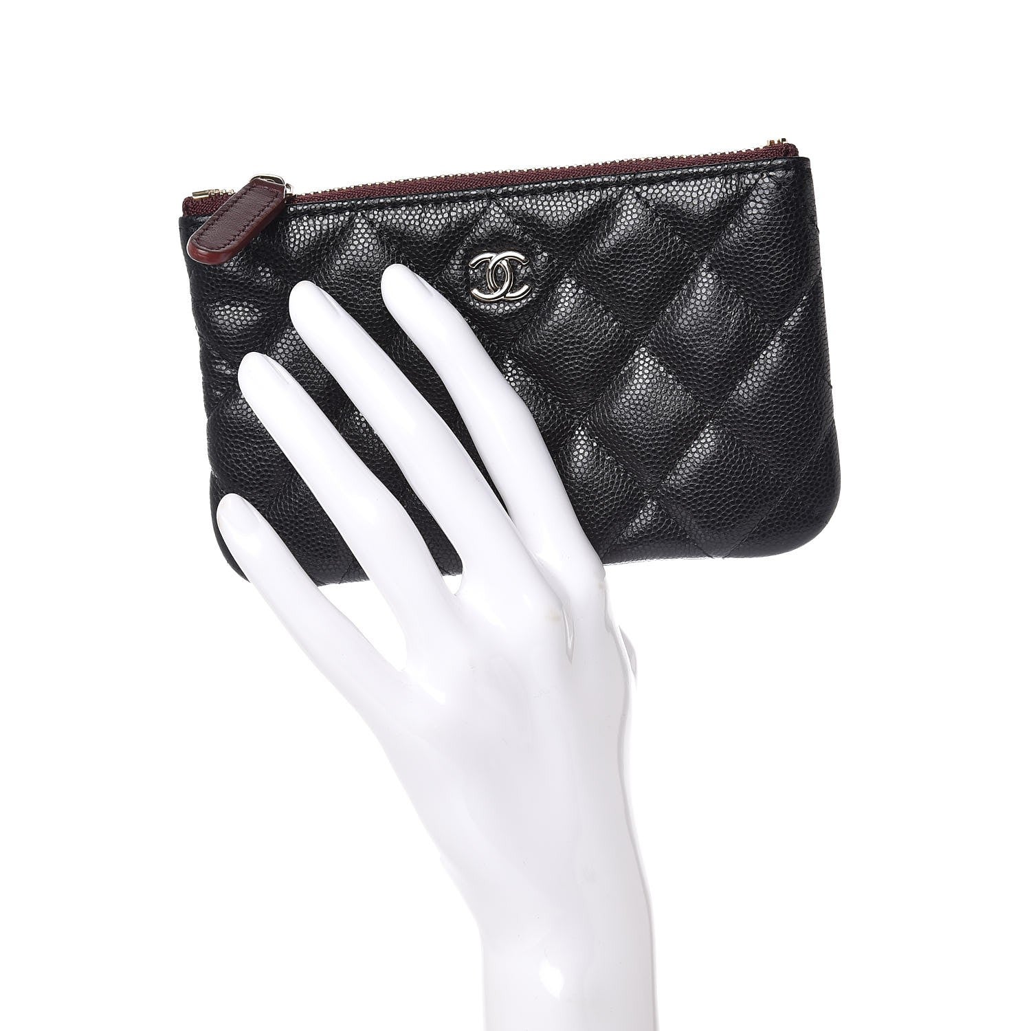 Chanel Caviar Quilted Small Cosmetic Case Black 2 of 8