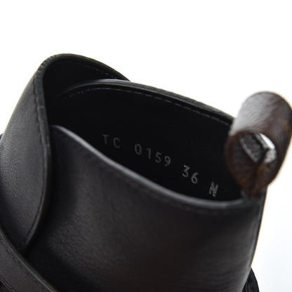 Louis Vuitton Calfskin Monogram Discovery Flat Ankle Boots 36 Black 8 of 12