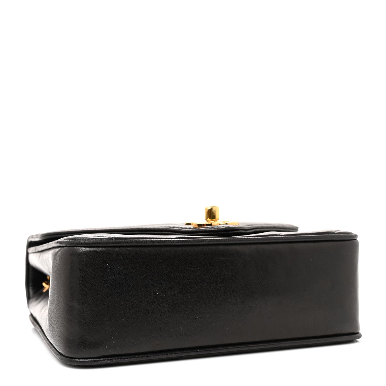 Chanel Lambskin Chevron Quilted Mini Square Flap Black 4 of 12