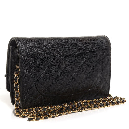 Chanel Caviar Quilted Wallet On Chain WOC Black 3 of 8
