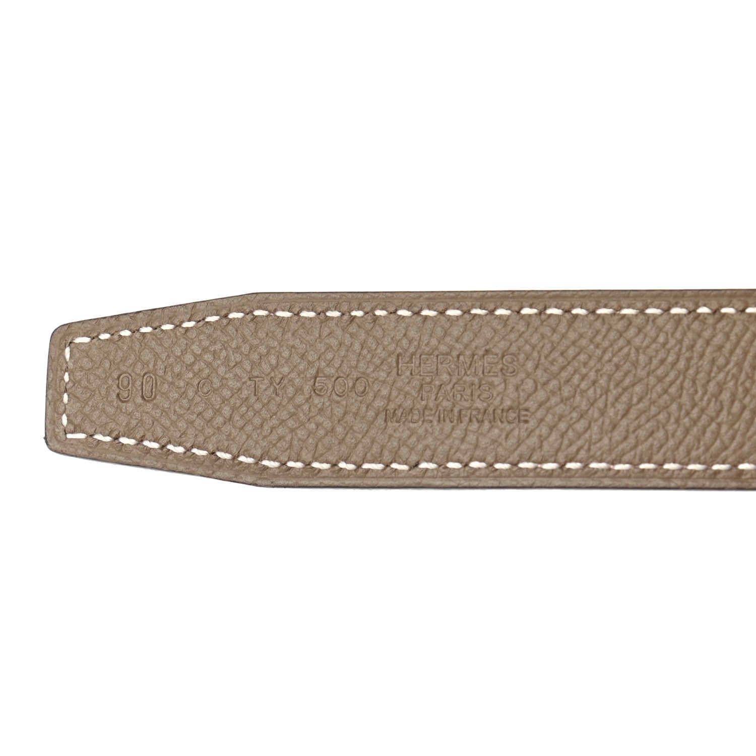 Hermes Swift Epsom 24mm Belt Strap 90 Rose Sakura Etoupe 2 of 5