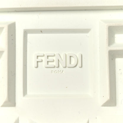 Fendi Vitello Nylon Logo Mens High Top Sneakers 7 Ultra White Black 8 of 11