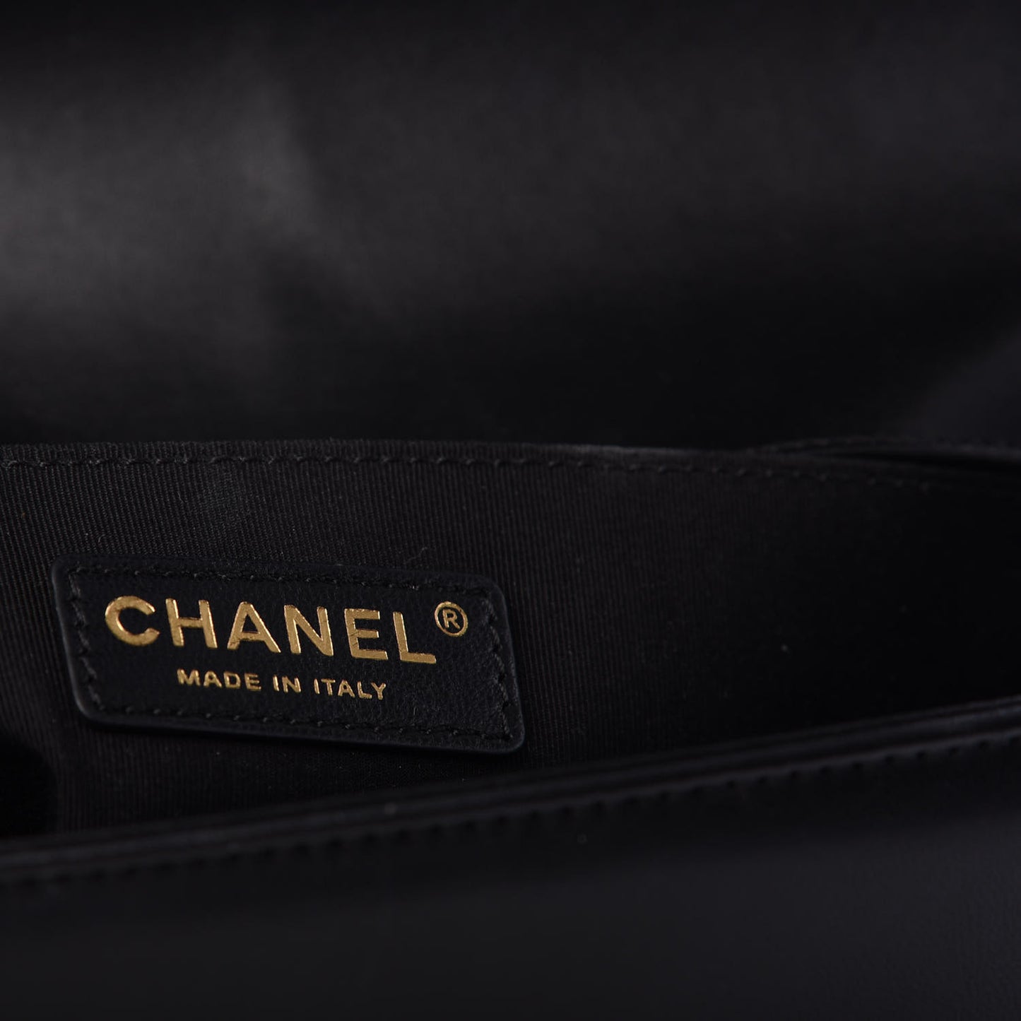 Lambskin Quilted Medium Boy Flap Black