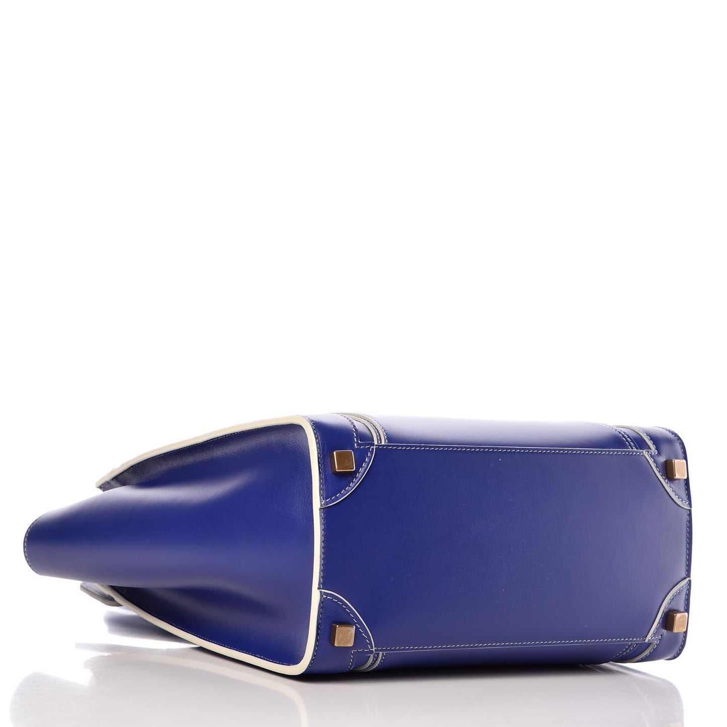 Satin Calfskin Micro Debossed Luggage Blue