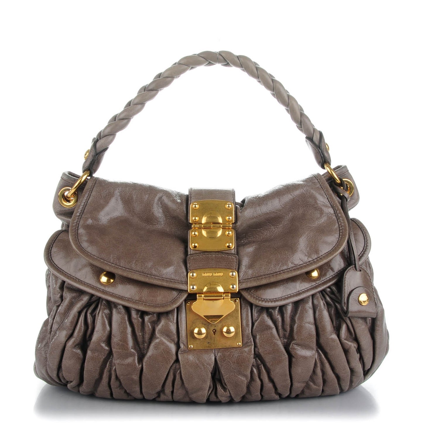 Nappa Matelasse Coffer Hobo Fumo