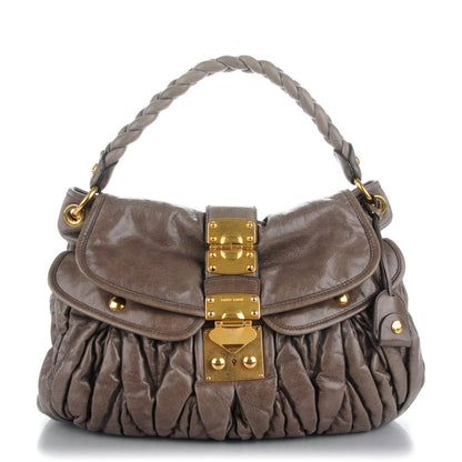 Miu Miu Nappa Matelasse Coffer Hobo Fumo 1 of 9