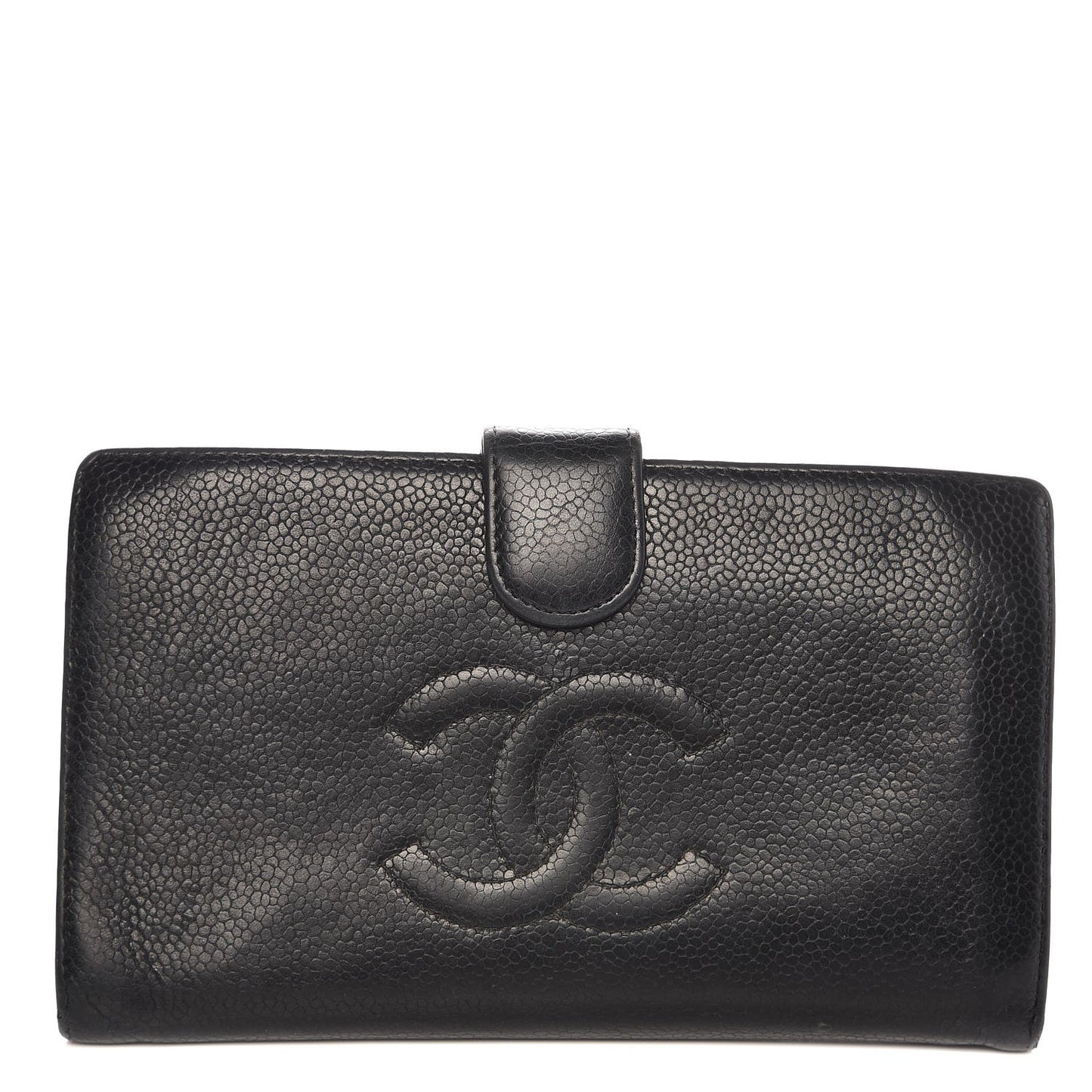 Caviar Timeless CC French Wallet Black