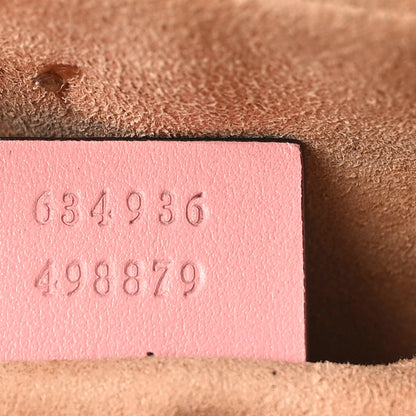 Gucci Calfskin Matelasse Mini GG Marmont Chain Shoulder Bag Wild Rose 7 of 14