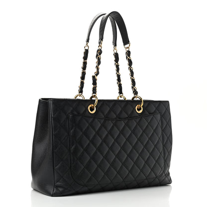 Chanel Caviar Quilted XL Grand Shopping Tote GST Black 3 of 10