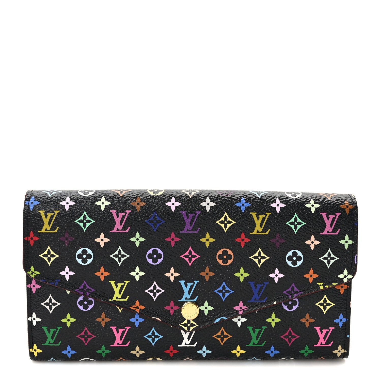 Louis Vuitton Monogram Multicolor Sarah Wallet NM Black Grenade 1 of 8