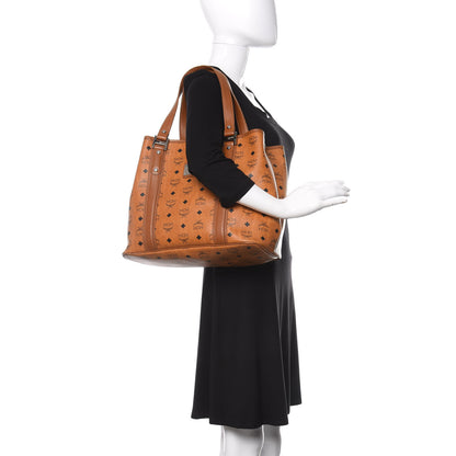 MCM Visetos Shopping Tote Cognac 2 of 13