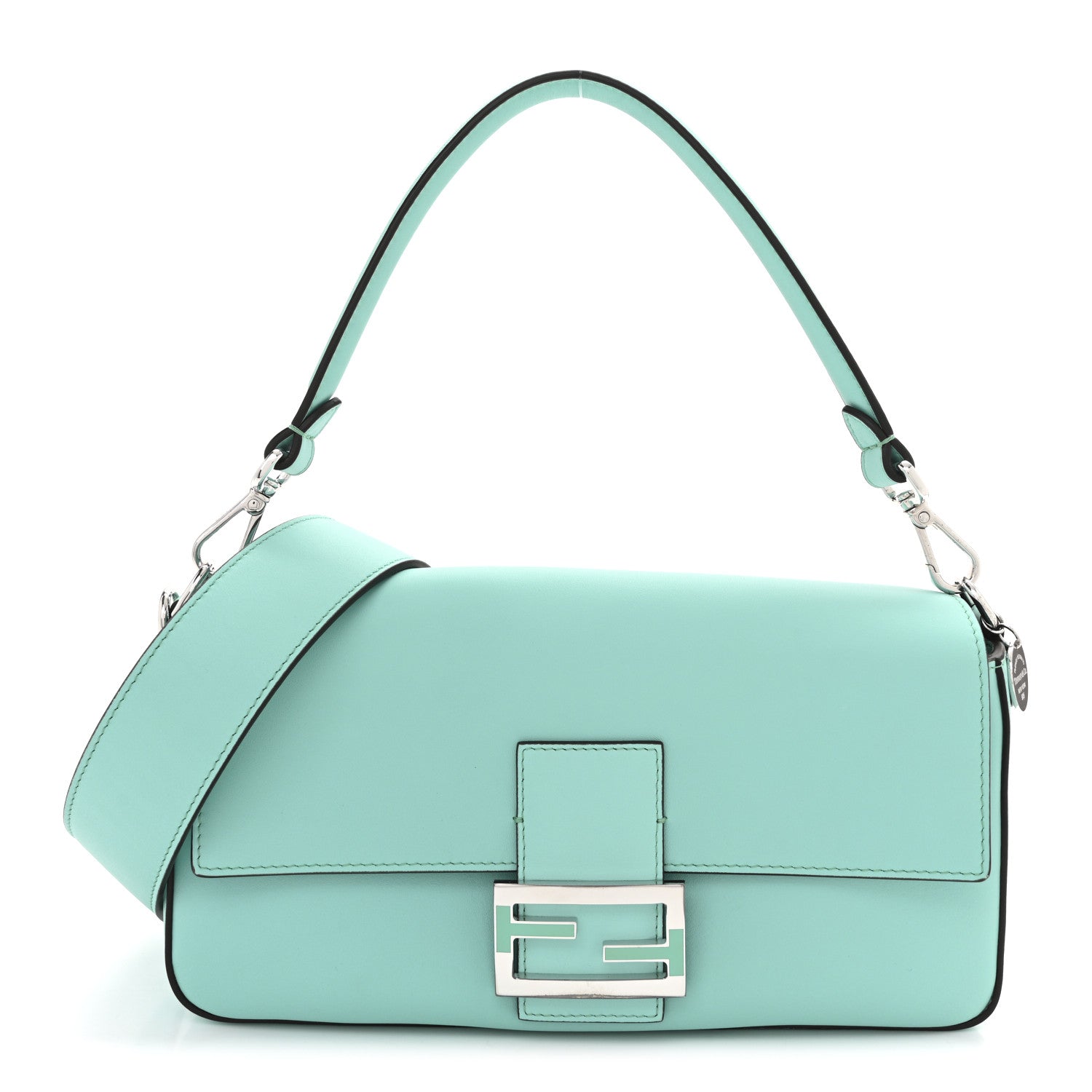 Fendi X TIFFANY Nappa Silver Baguette Blue Tiffany Silver 1 of 11