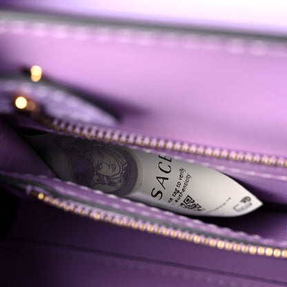 Versace Calfskin Medium La Medusa Top Handle Handbag Lilac 7 of 15
