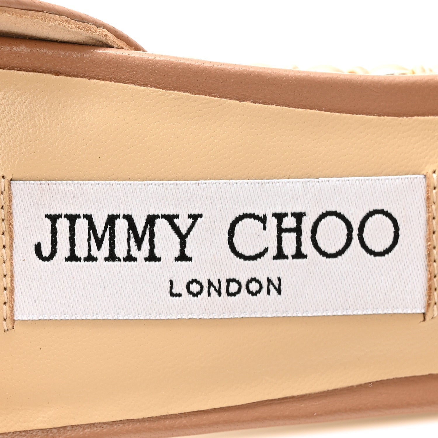 Jimmy Choo Nappa Studded Dakota 120 Espadrille Wedge Sandals 38.5 Beige 14 of 18