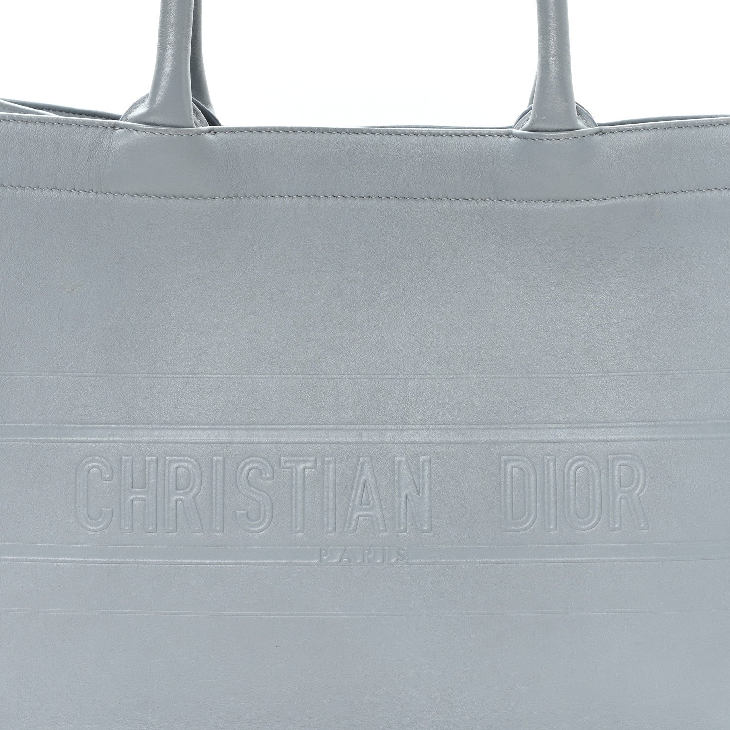 Christian Dior Calfskin Embossed Medium Book Tote Grey 8 of 11
