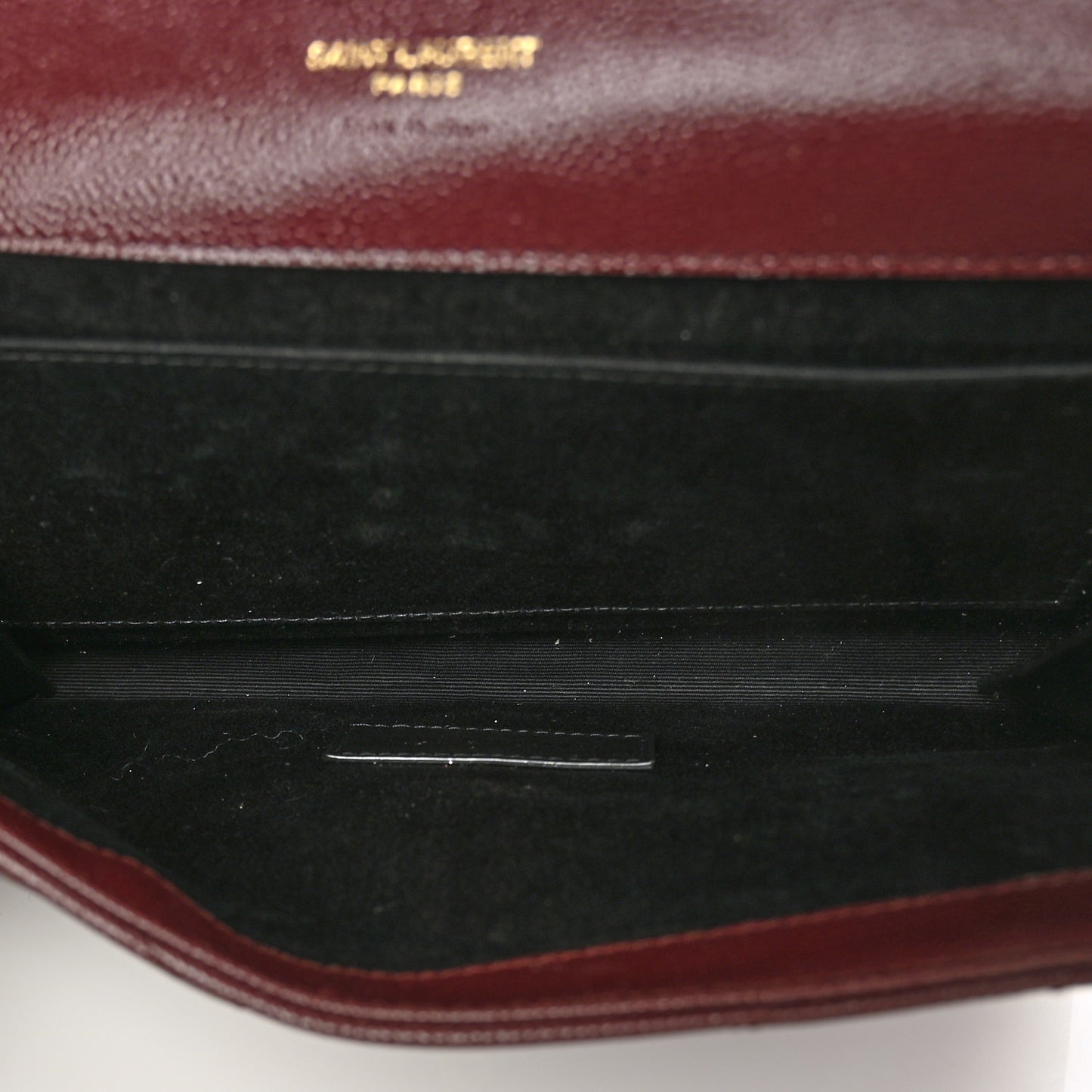 Grain De Poudre Matelasse Chevron Monogram Envelope Clutch Rouge Legion