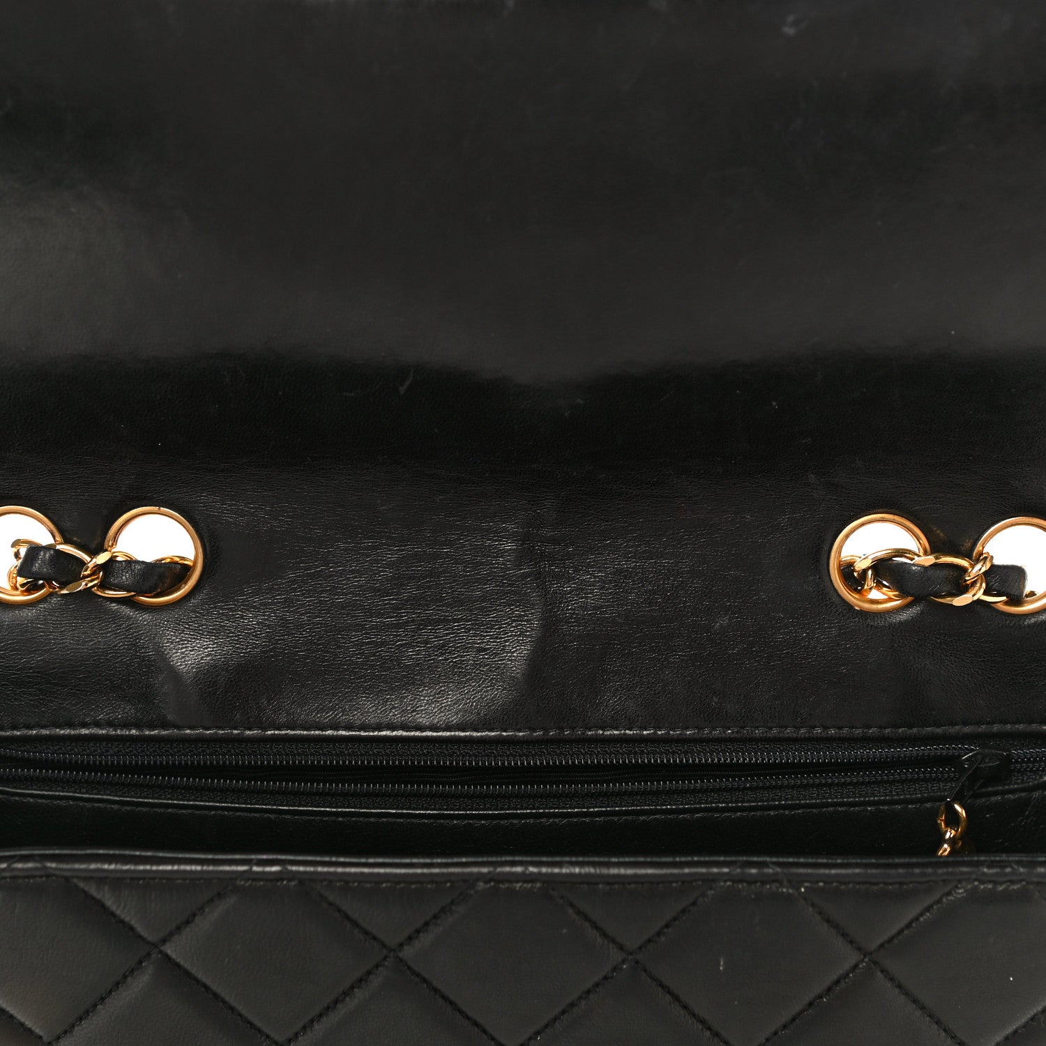 Chanel Lambskin Quilted Medium Single Flap Black 34 of 37