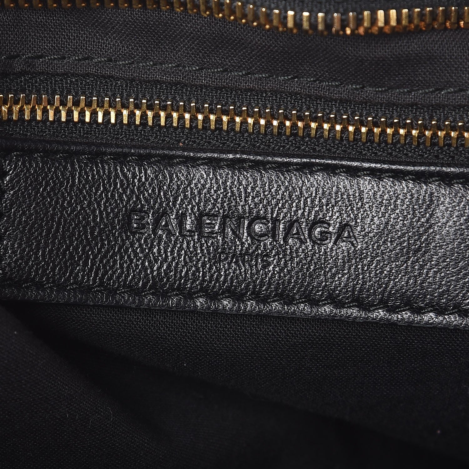 Balenciaga Chevre Gold Metallic Edge Hardware City Black 7 of 10