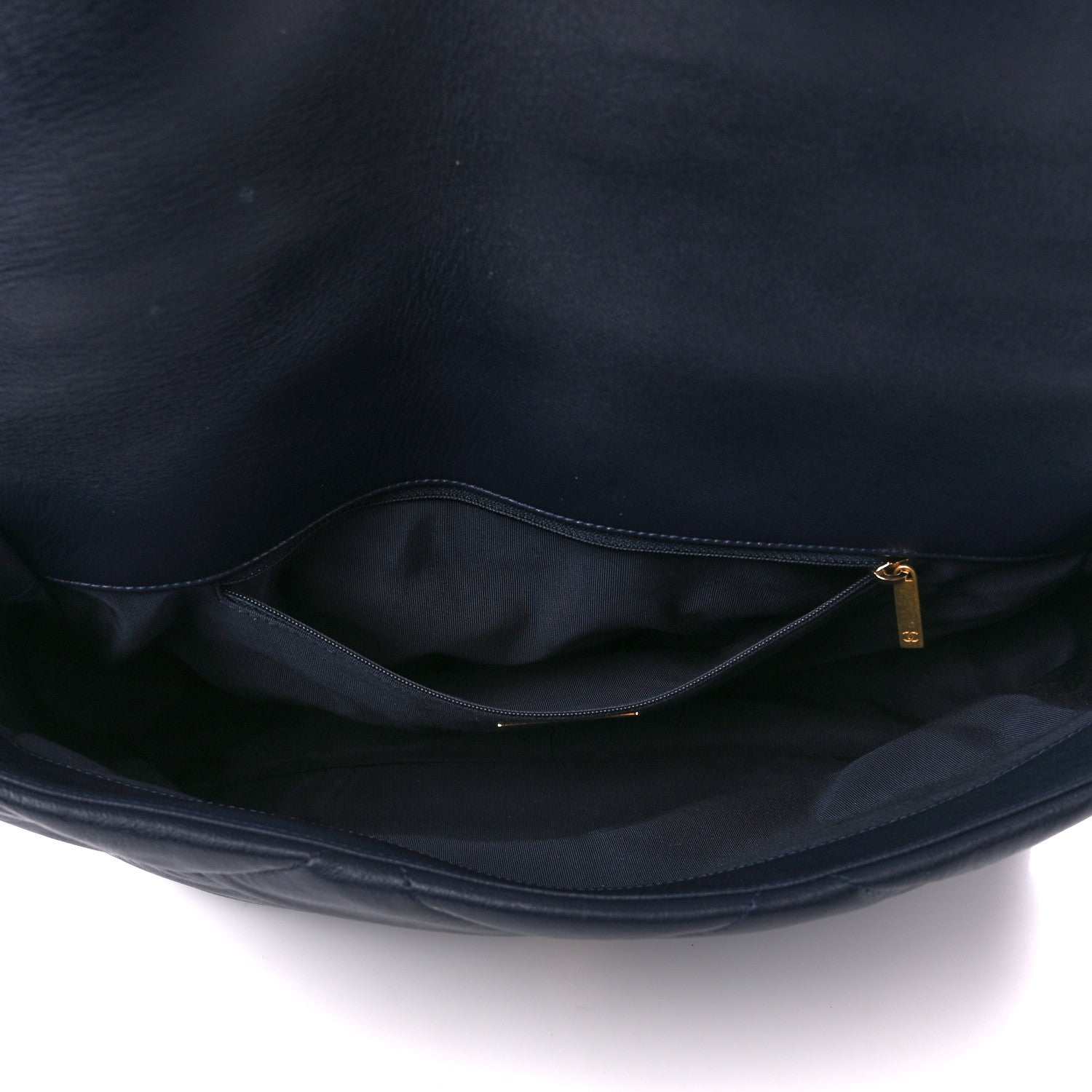 Chanel Lambskin Quilted Maxi Chanel 19 Flap Navy 5 of 11