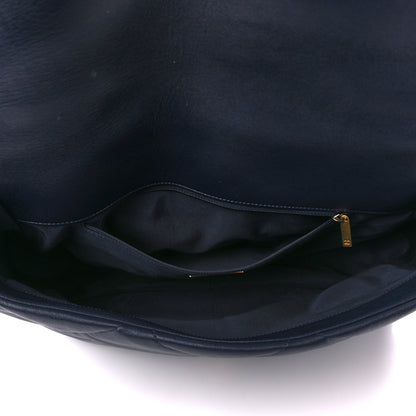 Chanel Lambskin Quilted Maxi Chanel 19 Flap Navy 5 of 11