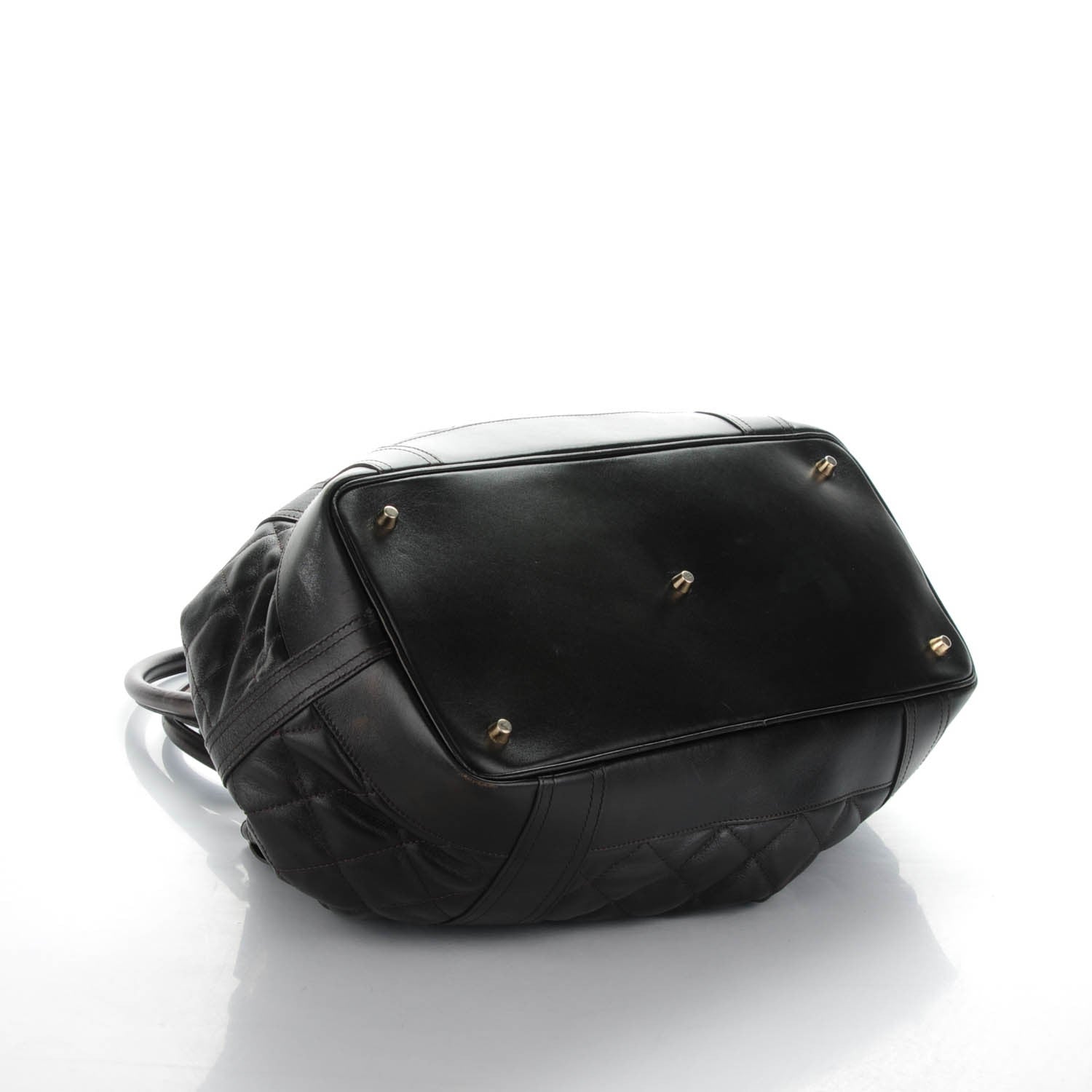 Burberry Calfskin Quilted Beaton Dark Brown 4 of 8