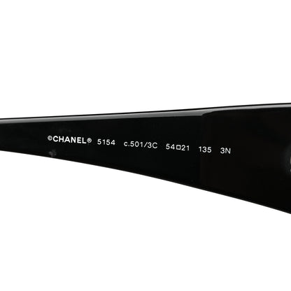 Chanel Acetate CC Logo Round Sunglasses 5154 Black 6 of 7