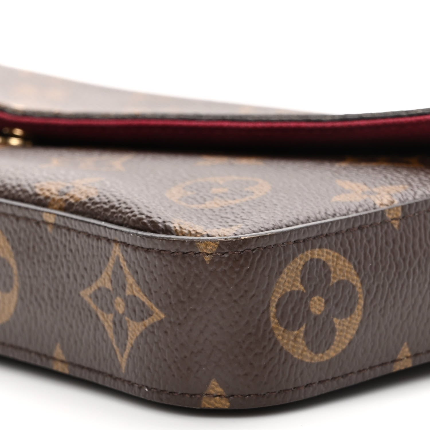 Louis Vuitton Monogram Pochette Felicie Chain Wallet Fuchsia 10 of 14