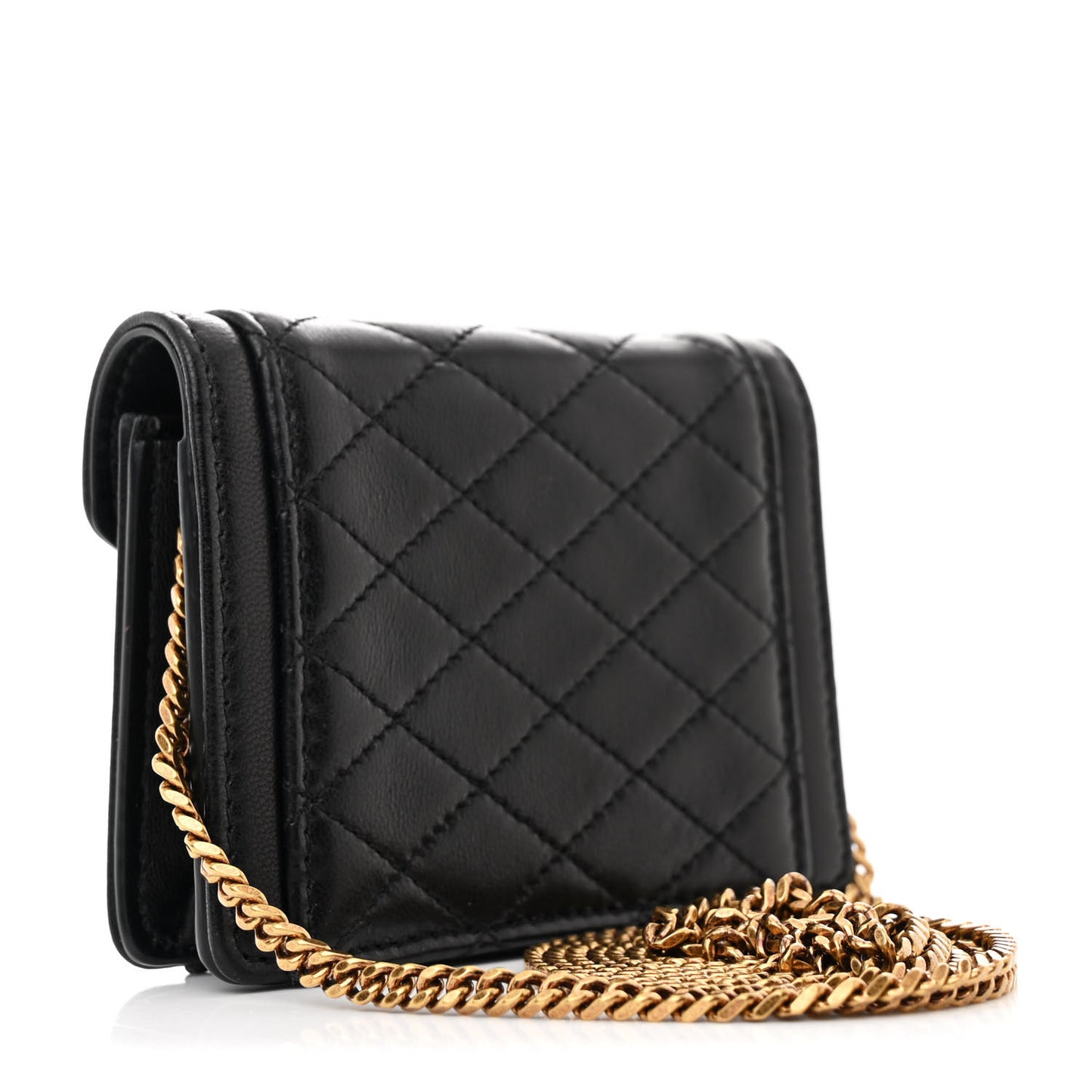 Lambskin Quilted Micro Gaby Bag Black
