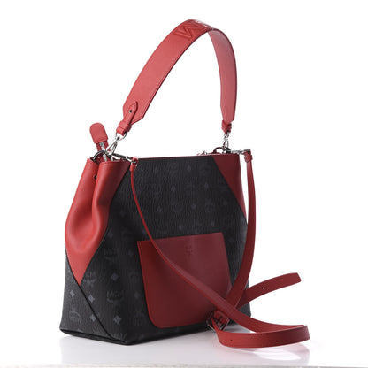 MCM Visetos Medium Klara Hobo Red Black 4 of 10