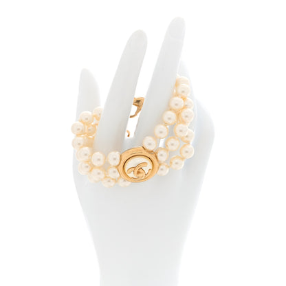 Chanel Pearl CC Multi Strand Bracelet Gold 2 of 4